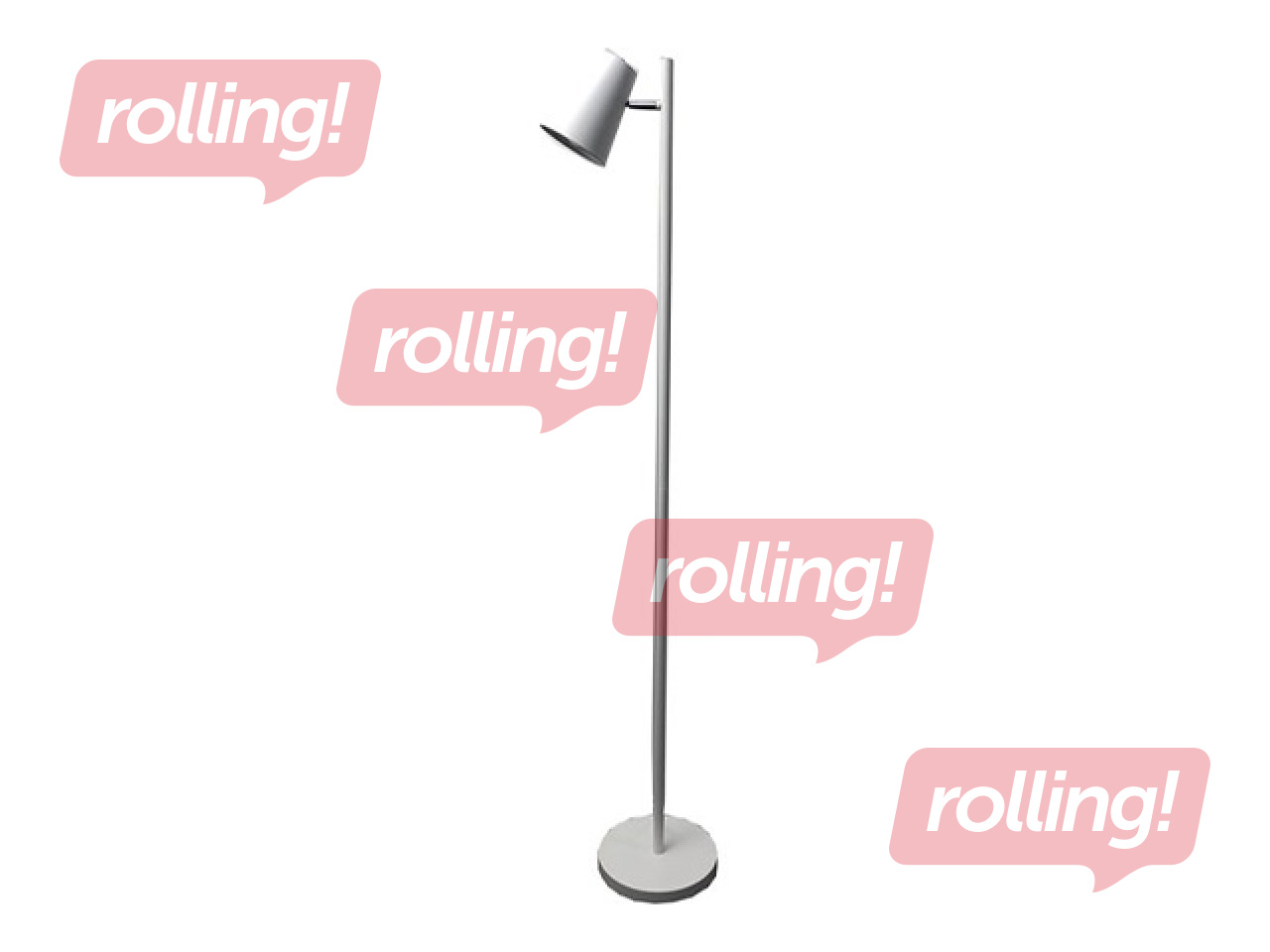 Stāvlampa Unilux Spoty, LED, 11W, balta, 160cm
