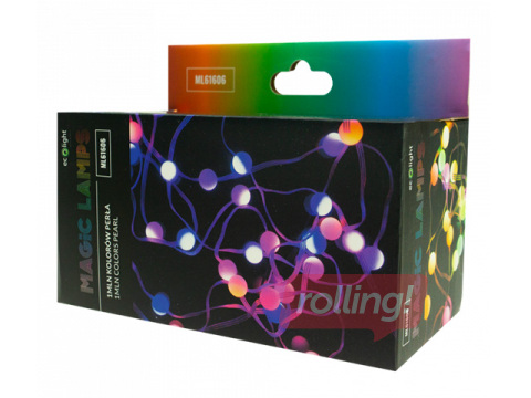 Электрическая гирлянда, Волшебные лампы Perła 50 LED RGB (1 миллион цветов), 5 м, USB