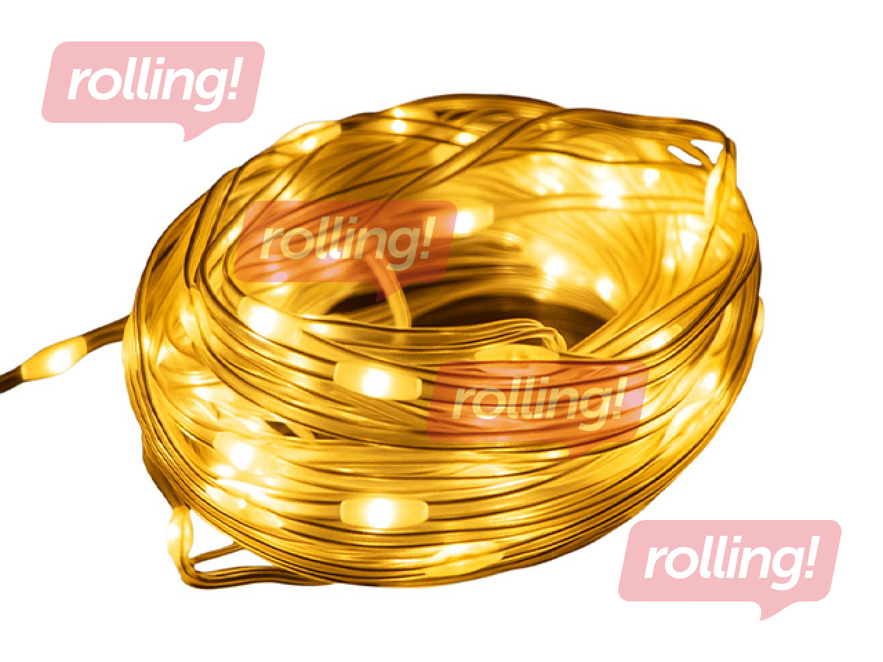 Elektriskā lampiņu virtene, MAGIC LAMP 100 LED 3000K – 10m, silti balts, USB 