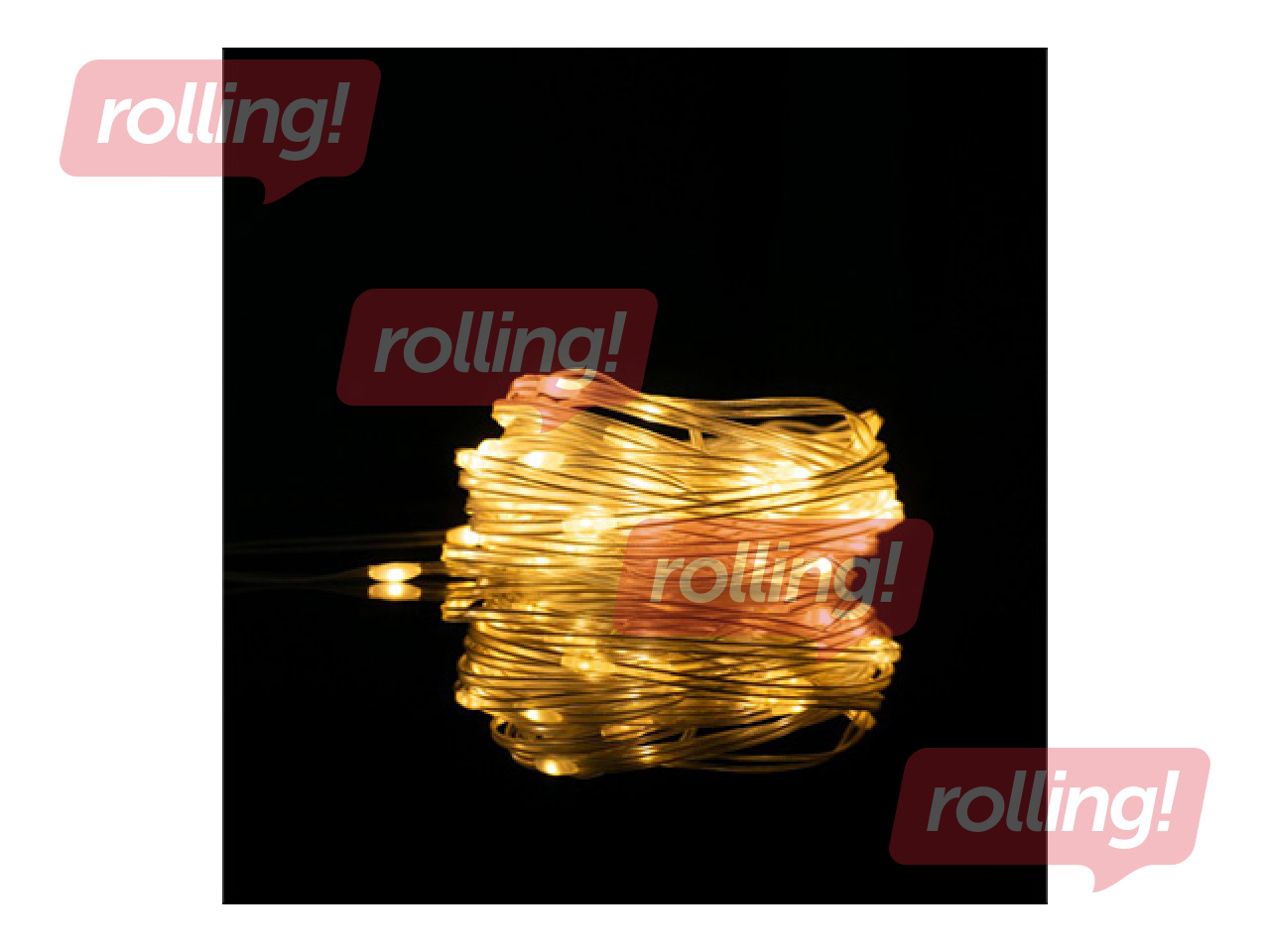 Elektriskā lampiņu virtene, MAGIC LAMP 100 LED 3000K – 10m, silti balts, USB 