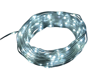 Elektriskā lampiņu virtene, MAGIC LAMP 100 LED 6500K – 10m, auksti balts, USB 