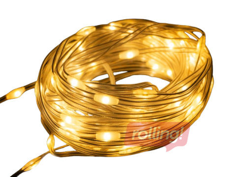 Elektriskā lampiņu virtene, MAGIC LAMP 200 LED 3000K – 20m, silti balts, USB 