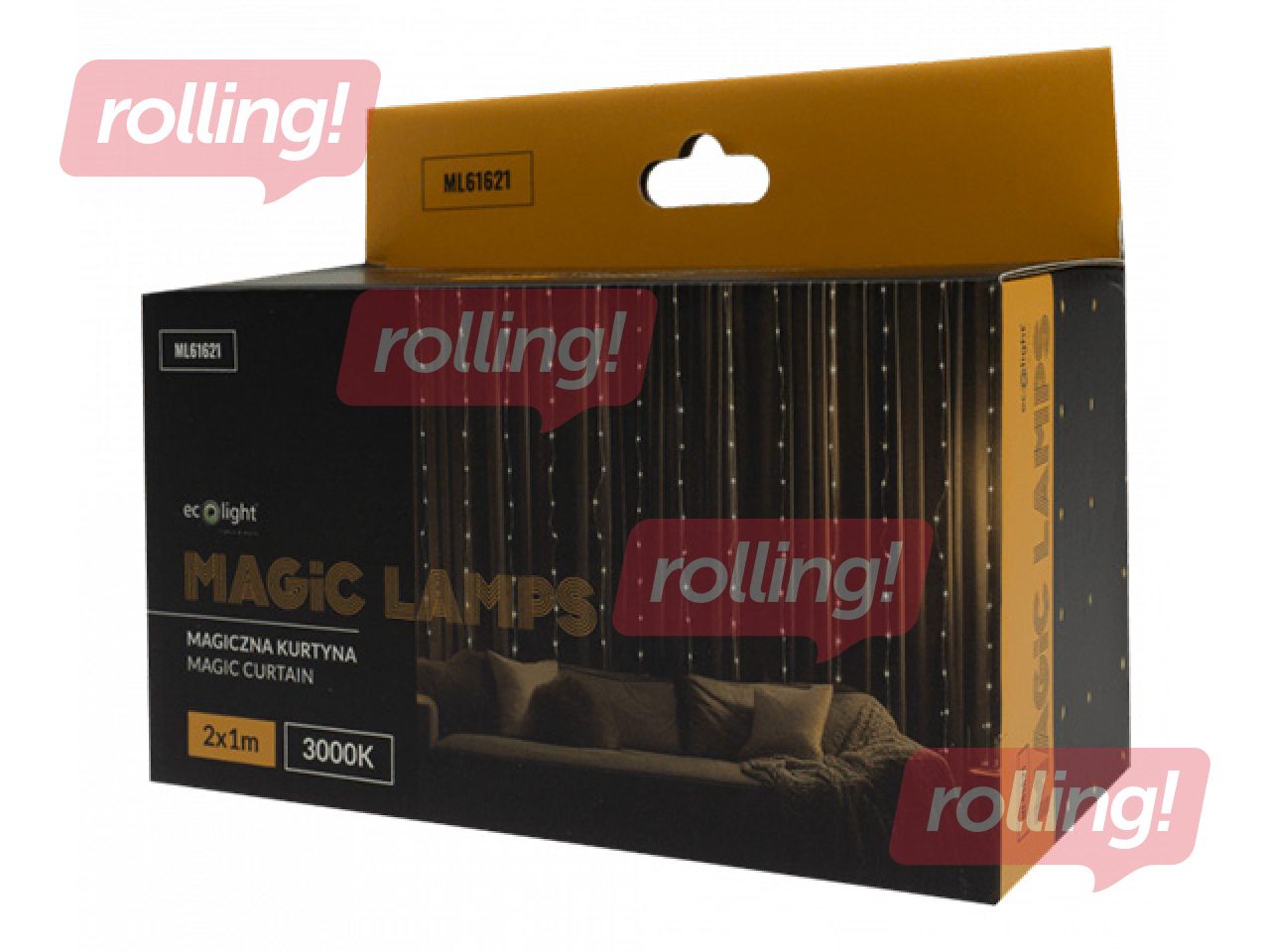 Elektrilampide ahel, MAGIC LAMP kardin 200LED, 2m*1m 3000K, soe valge, DC5V