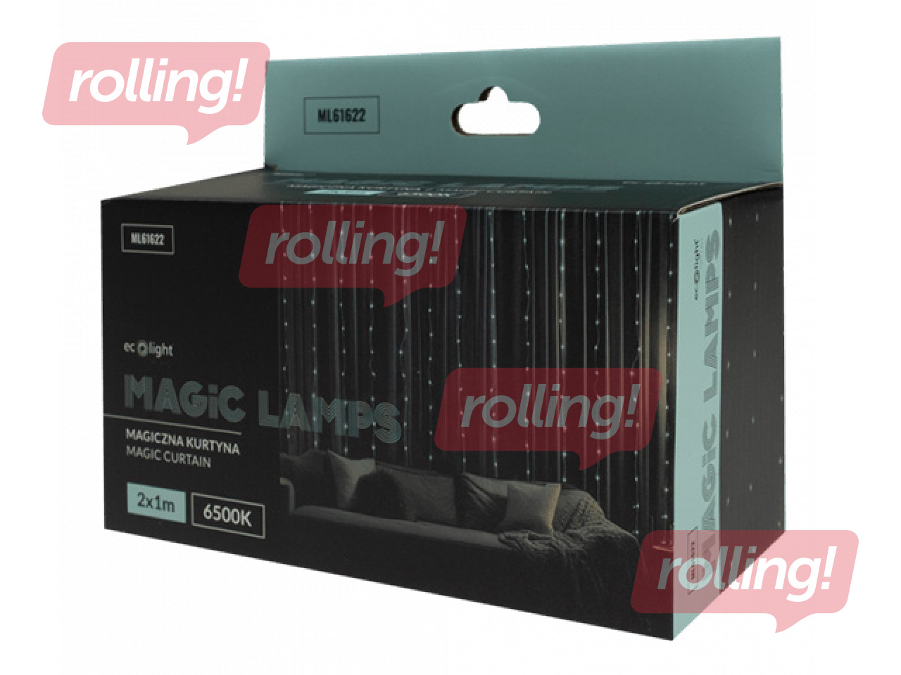 Elektriskā lampiņu virtene, MAGIC LAMP aizkars 200LED, 2m*1m 6500K, auksti balts, DC5V