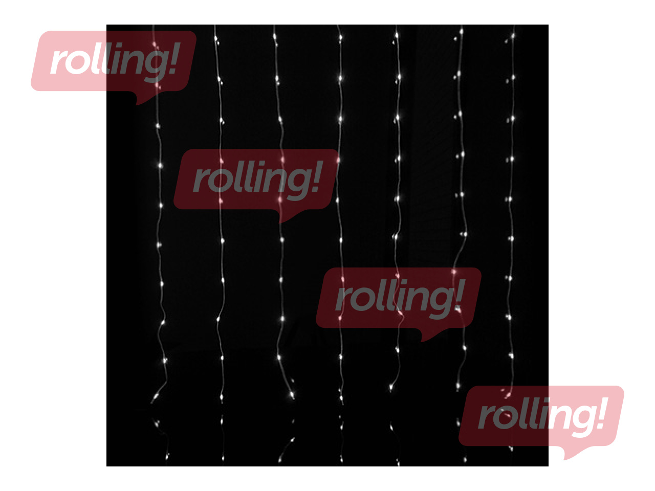 Elektriskā lampiņu virtene, MAGIC LAMP aizkars 200LED, 2m*1m 6500K, auksti balts, DC5V