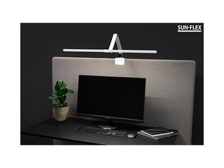 Galda lampa Sun-Flex Screenlite Panel, LED, 12W, regulējams spilgtums, balta