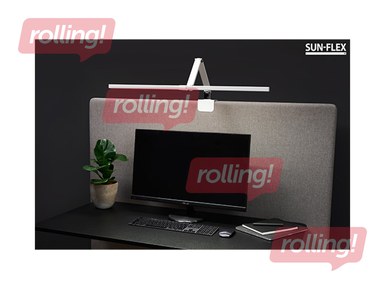 Galda lampa Sun-Flex Screenlite Panel, LED, balta