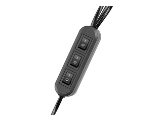 Stāvlampa Orno Grace Triple, E27, 18W, melna, 192cm