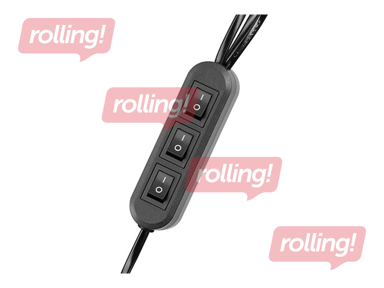 Stāvlampa Orno Grace Triple, melna, 192cm