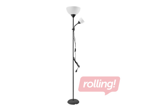 Stāvlampa Orno Urlar, E14 un E27, 25W un W40,melna, 175cm