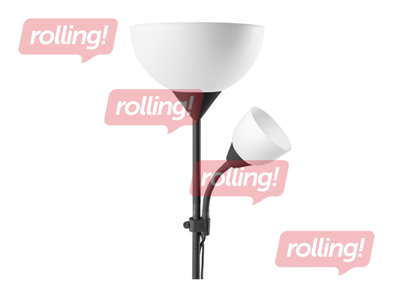 Stāvlampa Orno Urlar, E14 un E27, 25W un W40,melna, 175cm