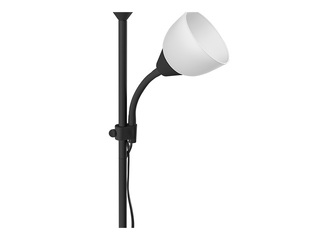 Stāvlampa Orno Urlar, E14 un E27, 25W un W40,melna, 175cm
