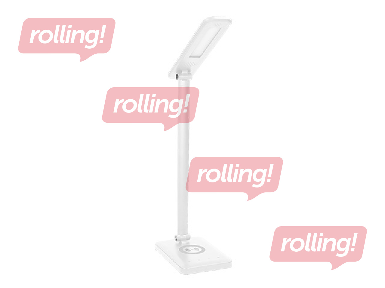 Galda lampa Virone, ar bezvadu lādētāju, LED, 7W, regulējams spilgtums, balta