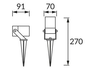 Dārza lampa Struhm Glan GU10 C, LED, 35W, melna