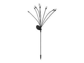 Saules lampa Struhm Ardo, LED, 8x0.08W, melna, silti balta gaisma