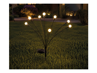 Saules lampa Struhm Ardo, LED, 8x0.08W, melna, silti balta gaisma
