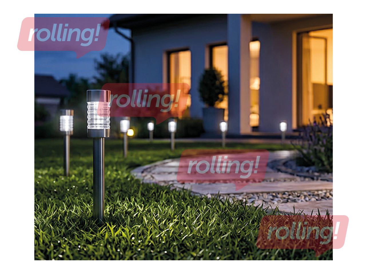 Saules lampa Struhm Femi Chrome, LED, 0.01W, auksti balta gaisma