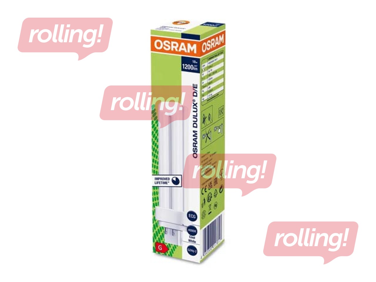 Lamp pulb Osram, G24Q-2, 18W/840, valge