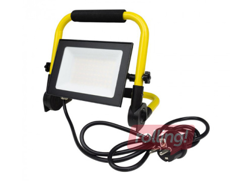 Prožektors LED 50W 4000K 4500lm, neitrāli balta, ar 1.5 m kabeli