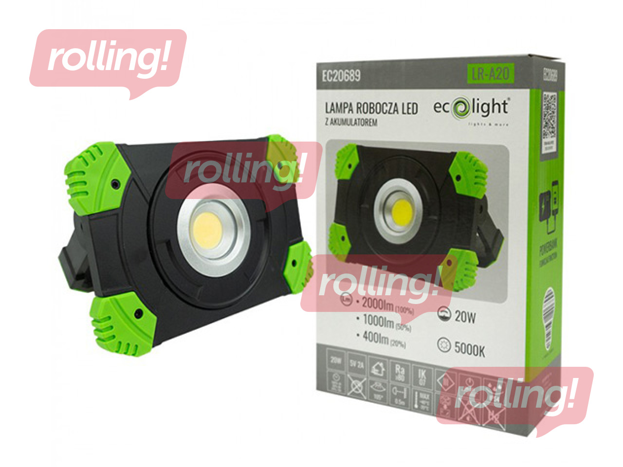 Töölamp LED 10W LR-A10 5000K,magnethoidik, laetav