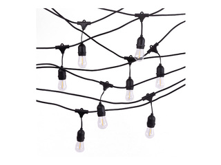 Gaismas virtene LED, virtene 10m +10 x G45 E27 1W 2700K, silti balta