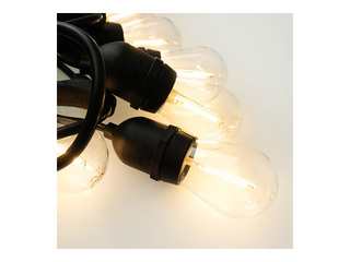 Gaismas virtene LED, virtene 10m +10 x G45 E27 1W 2700K, silti balta