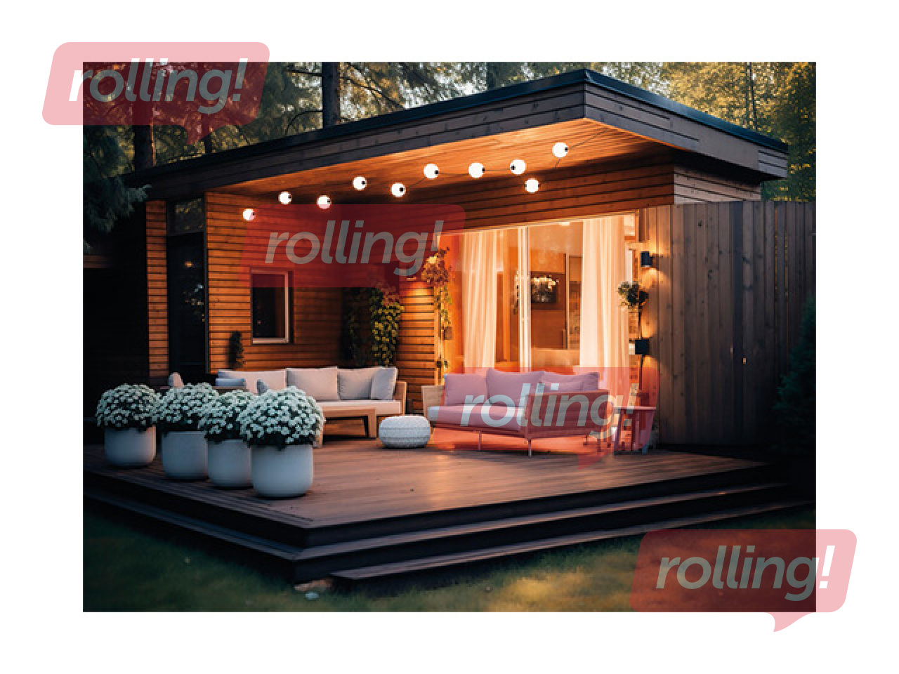 Gaismas virtene LED, virtene 6m, 10 W 350 lm 2500K, silti balta