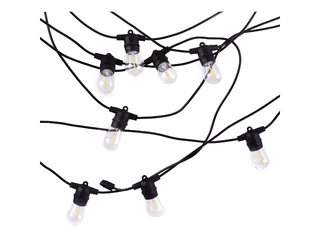 Saules virtene LED, virtene 10m +10 x G45 E27 0.3W 2700K, silti balta