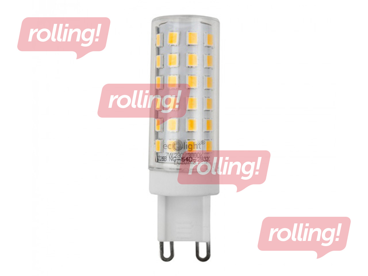 Lambipirn Eco Light, LED G9, 7W 3000K, 660lm, soe valge