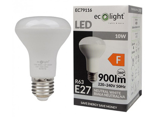 Spuldze Eco Light, LED R63, E27, 10W, 4000K, 900lm, neitrali balta