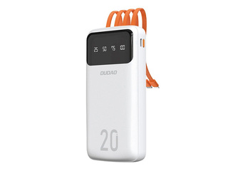 Mobilais lādētājs Duado PowerBank 20000mAh USB-C + micro USB +Lightning balts (Duado K6Pro+)