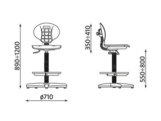 Krēsls Nargo RTS ts 13 + gredzena paliktnis