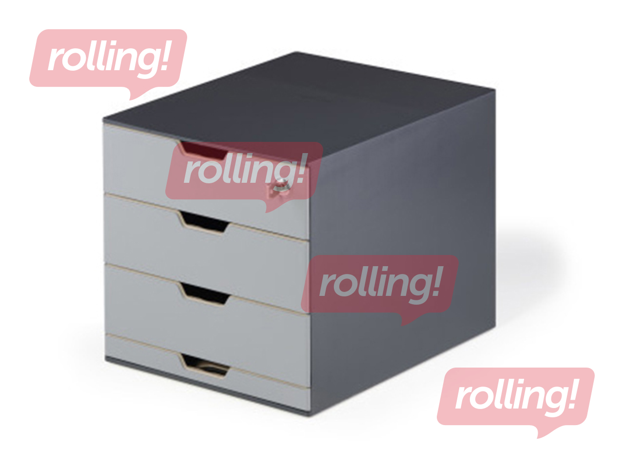 Skapītis konferenču telpām Point Box, antracīts