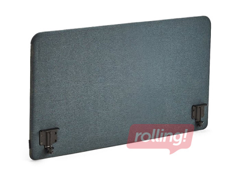 Acoustic desk partition, with brackets, dark blue, 120x65cm