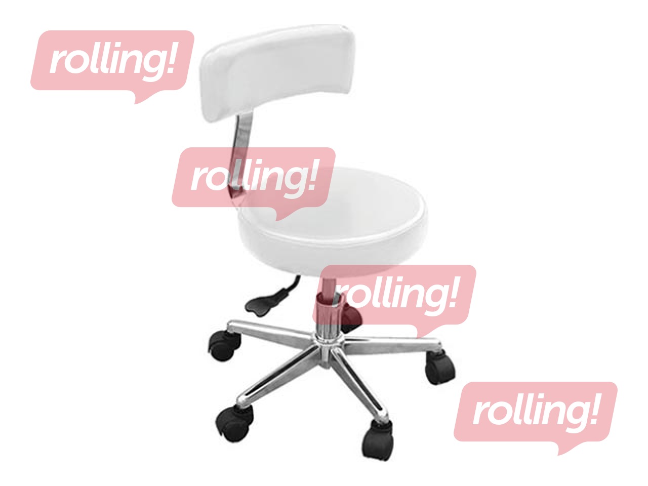 Master chair with back, white