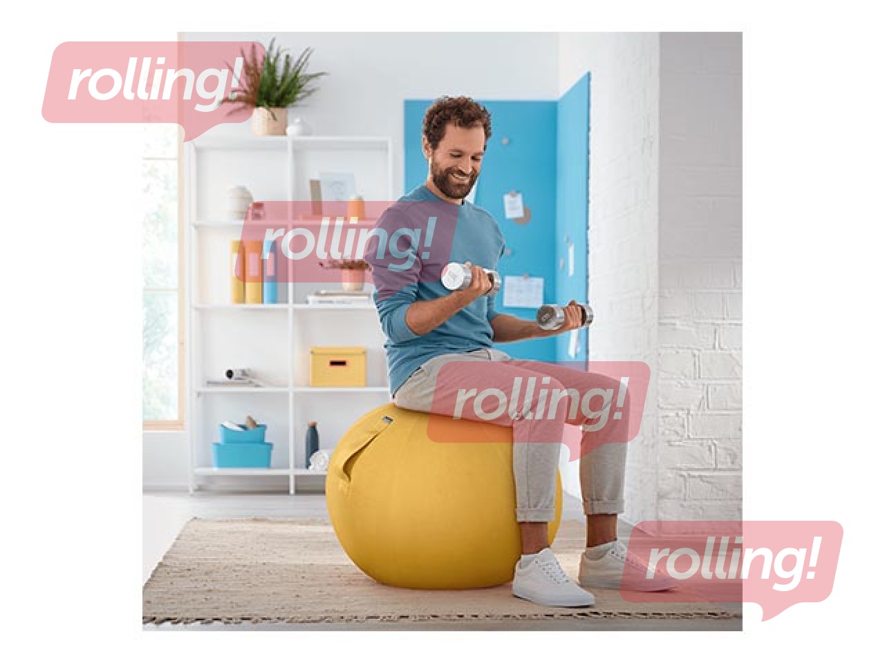 Līdzsvara bumba Leitz Ergo Cosy Active, dzeltena, 65cm