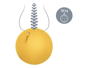 Tasakaalupall Leitz Ergo Cosy Active, kollane, 65 cm