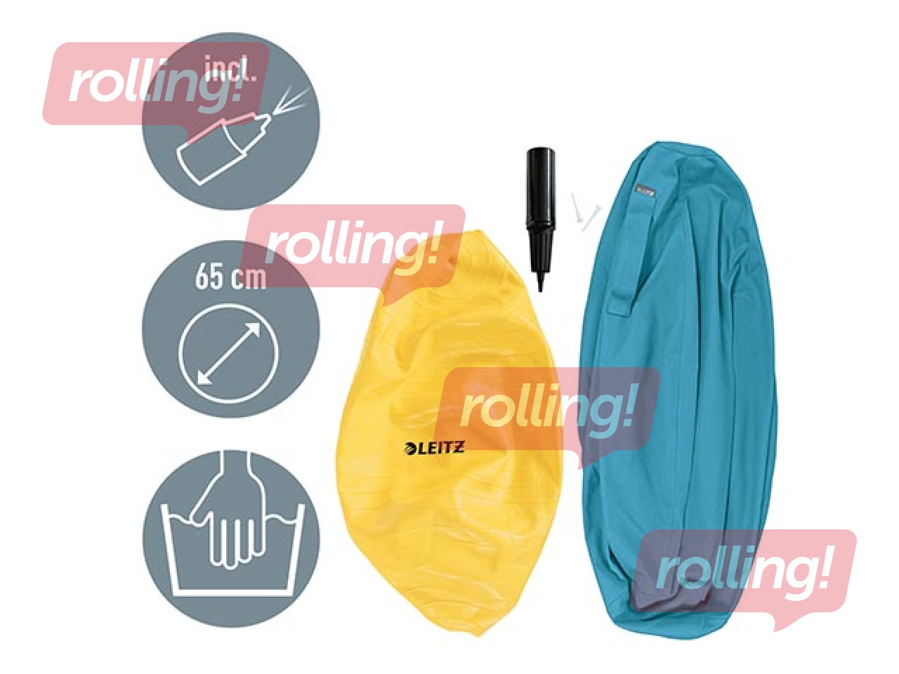 Balance ball Leitz Ergo Cosy Active, calm blue, 65cm