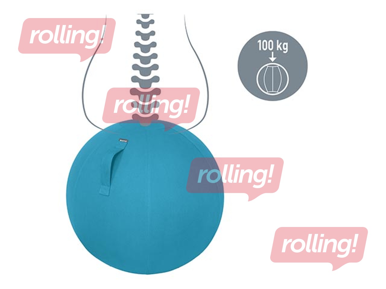 Balance ball Leitz Ergo Cosy Active, calm blue, 65cm