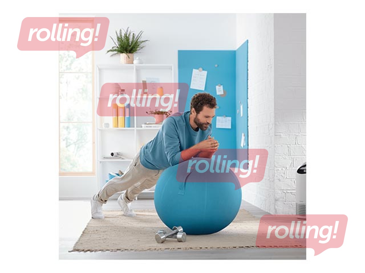 Balance ball Leitz Ergo Cosy Active, calm blue, 65cm