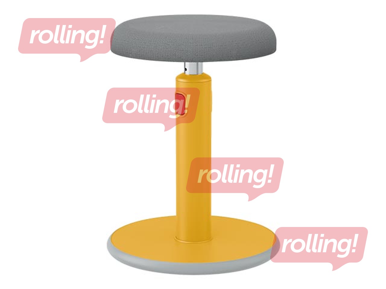 Multifunctional, adjustable chair Leitz Ergo Cosy, grey/yellow