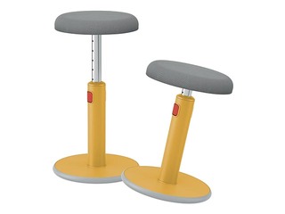 Multifunctional, adjustable chair Leitz Ergo Cosy, grey/yellow