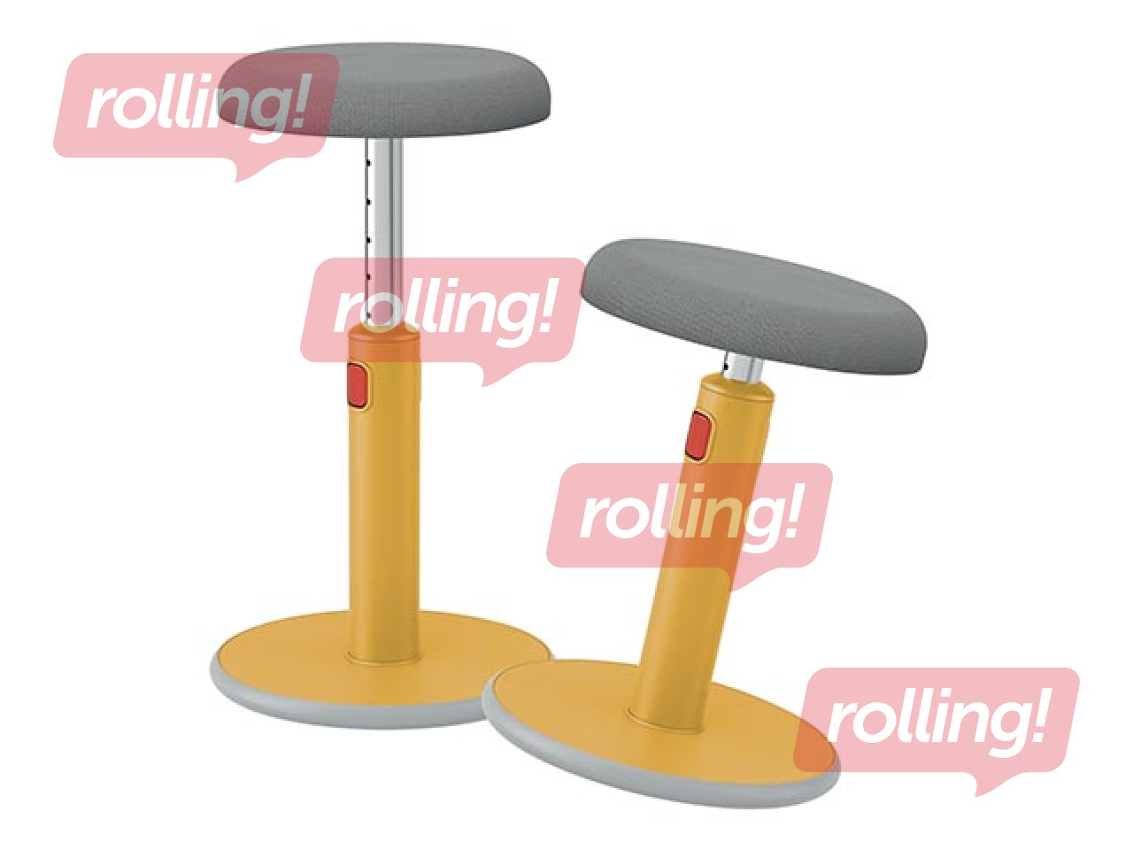 Multifunctional, adjustable chair Leitz Ergo Cosy, grey/yellow