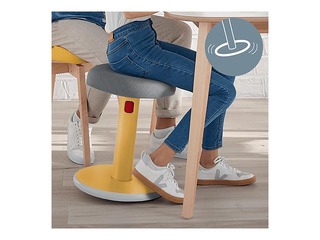 Multifunctional, adjustable chair Leitz Ergo Cosy, grey/yellow