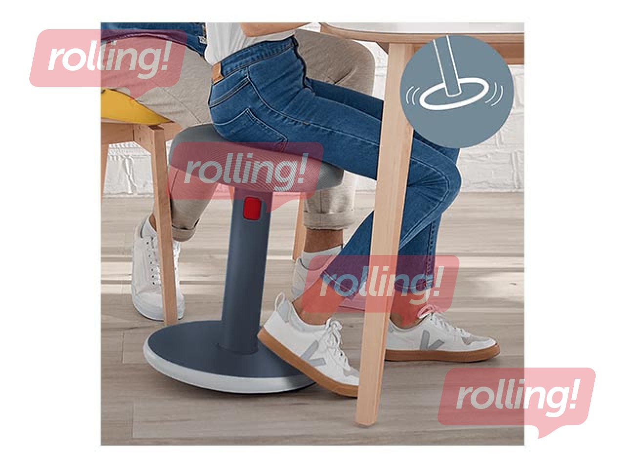 Multifunkcionāls, regulējams krēsls Leitz Ergo Cosy, pelēks