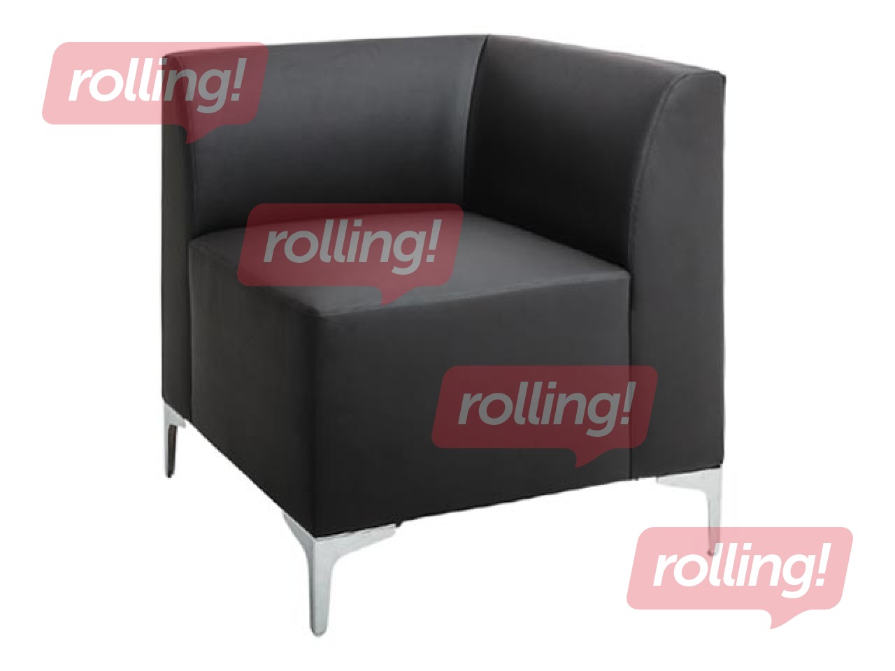 Left corner section of modular sofa OTTO, black