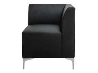 Left corner section of modular sofa OTTO, black