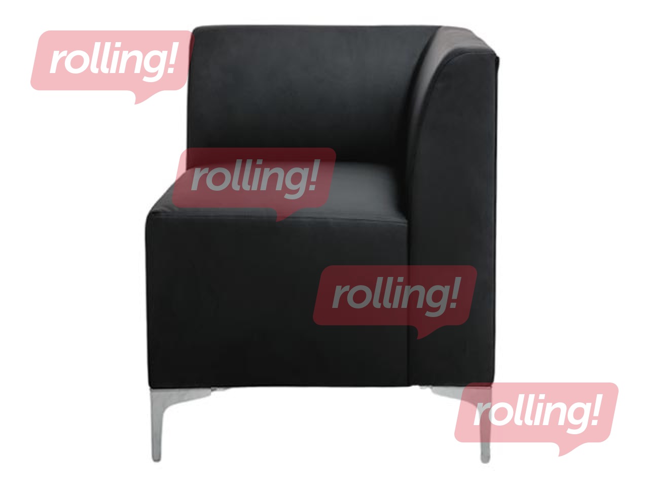 Left corner section of modular sofa OTTO, black