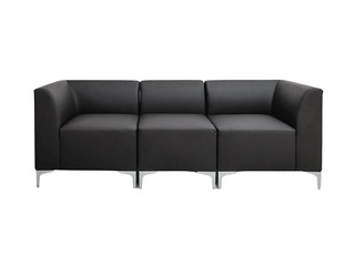 Left corner section of modular sofa OTTO, black
