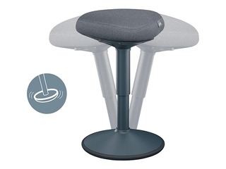 Aktīvās sēdēšanas krēsls Leitz Ergo, ar komfortablu sēdekli, pelēks